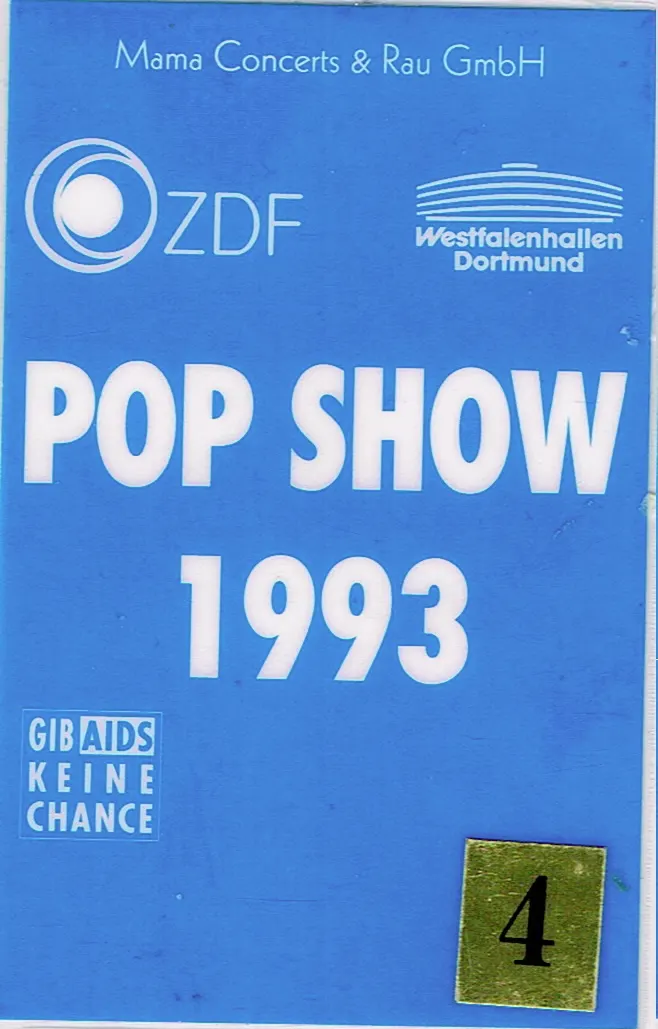 Ticket ZDF Pop Show 1993 in Dortmund
