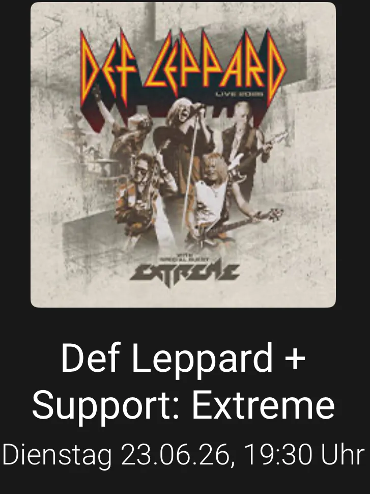 Ticket Def Leppard in Dortmund am 23.06.2026